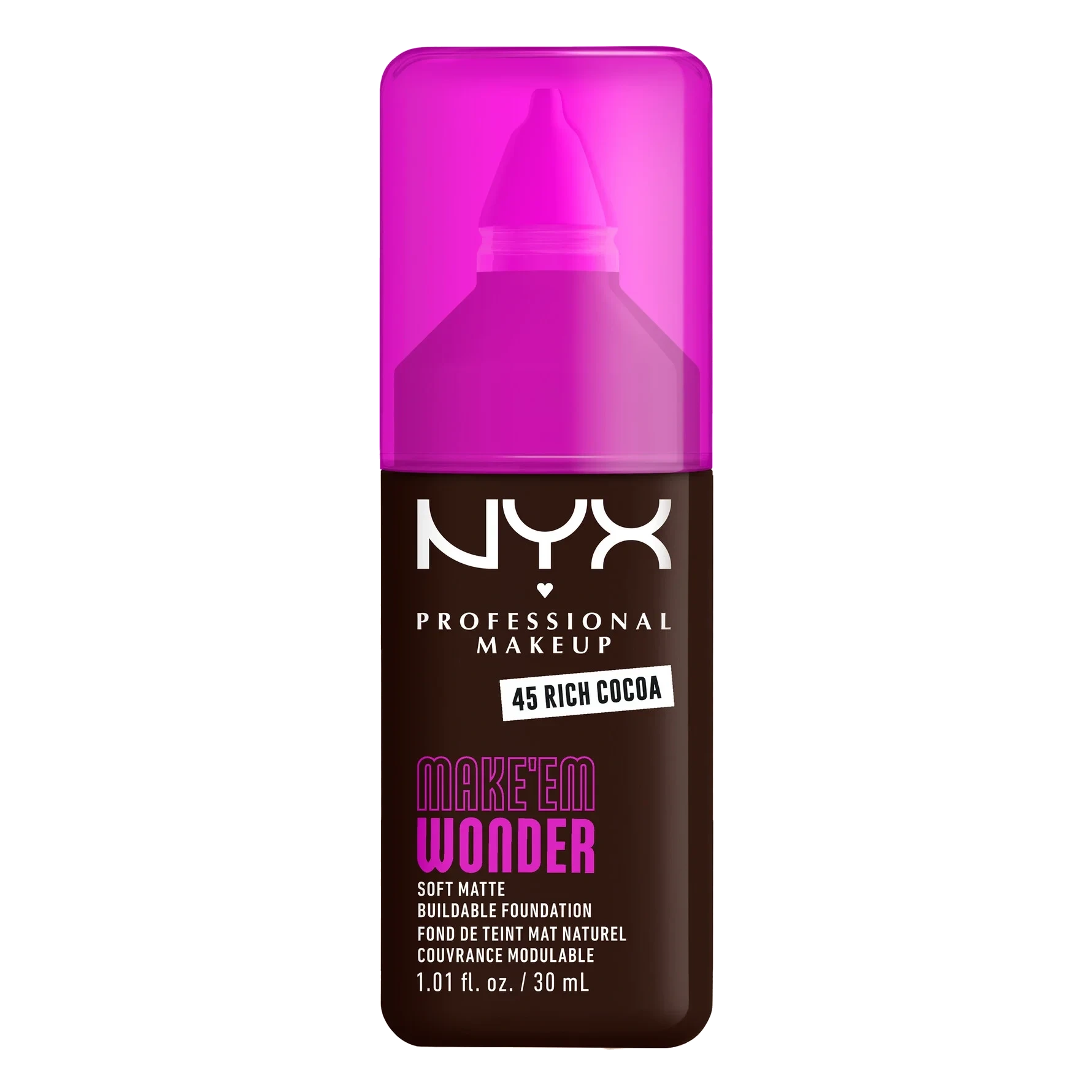 NYX PROFESSIONAL MAKEUP Make Em Wonder Foundation 45 Rich Cocoa