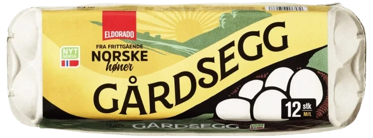 Gårdsegg m/L 12stk Eldorado