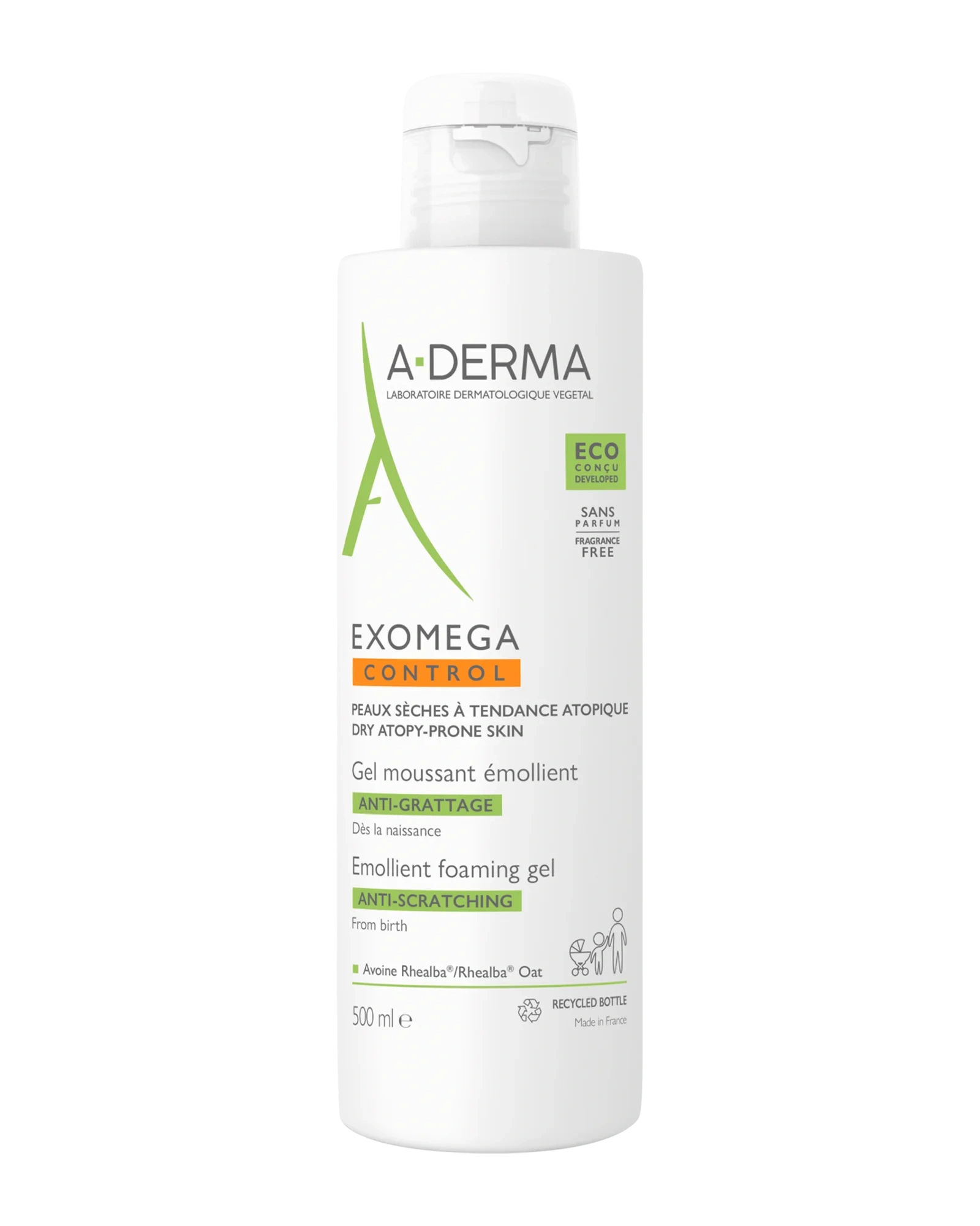 A-Derma Exomega Control Foaming Gel vaskegel 500 ml