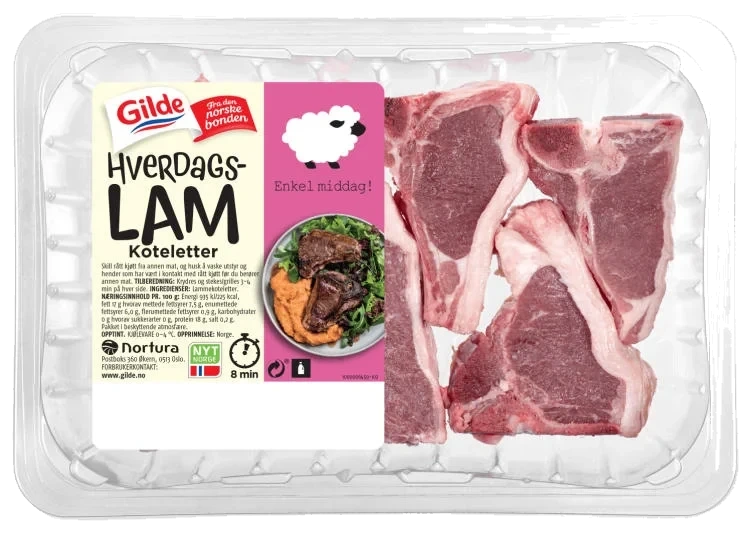 Lammekoteletter Hverdagslam 400g Gilde
