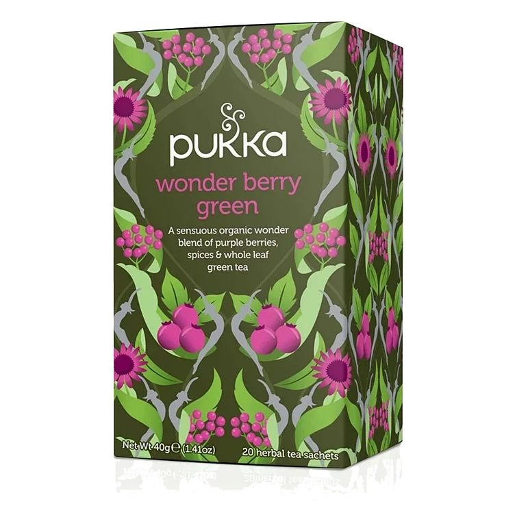 Wonder berry green, pukka urtete økol.   20stk