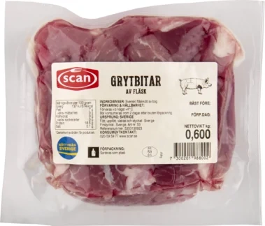Grytbitar av Fläsk