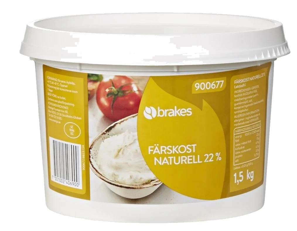 Färskost naturell 22% LF