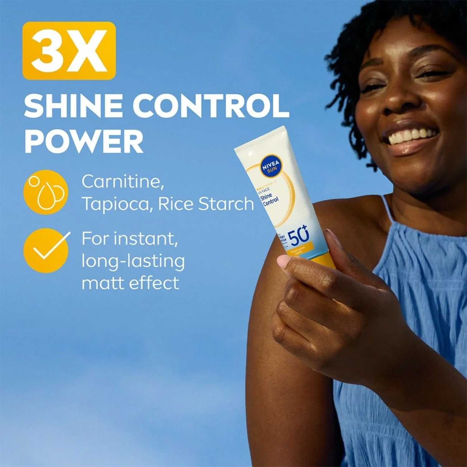 Solkräm Ansikte Shine Control spf 50+
