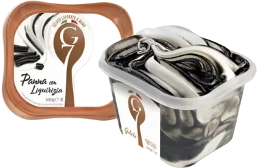 Panna Con Liquirizia 1l G7 Ekte Italiensk Iskrem