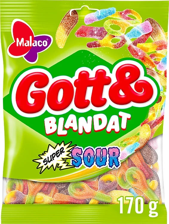 Godt&Blandet Supersur 170g Malaco