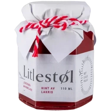 Jordbærmarmelade med Hint av Lakris Litlestøl 110ml