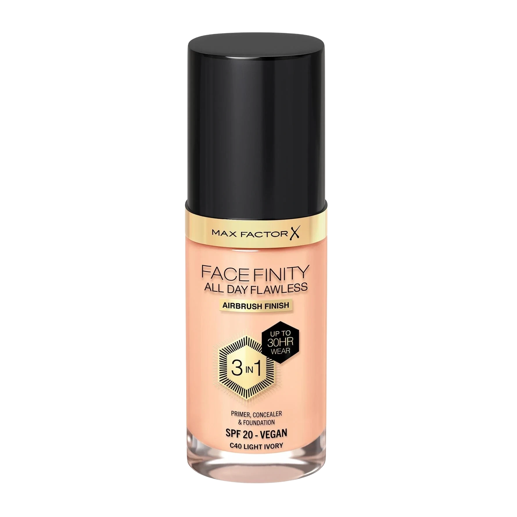 Max Factor Facefinity All Day Flawless 3-In-1 Foundation 40 Light Ivory