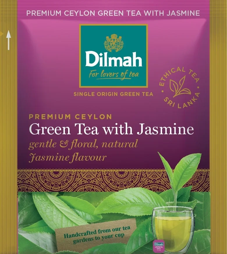 Jasmin Green Tea, Etisk Produsert Te, 100 Stk, Dilmah