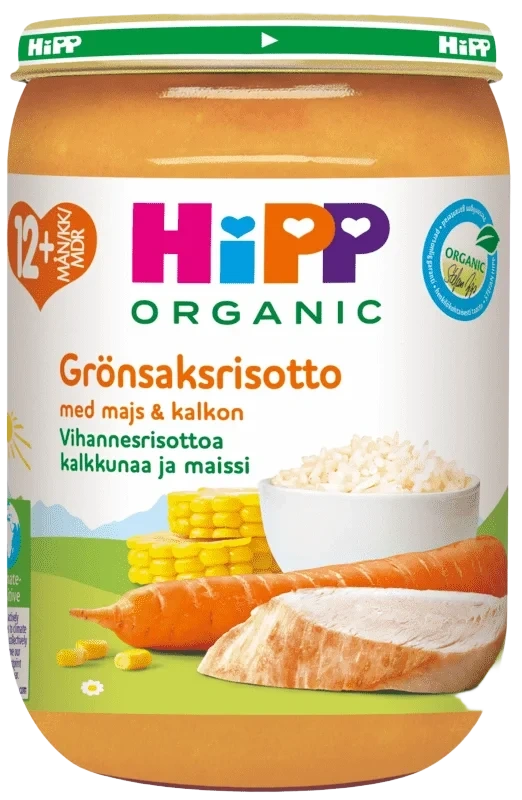 Hipp Grønnsaksrisotto Kalkun 12m 220g