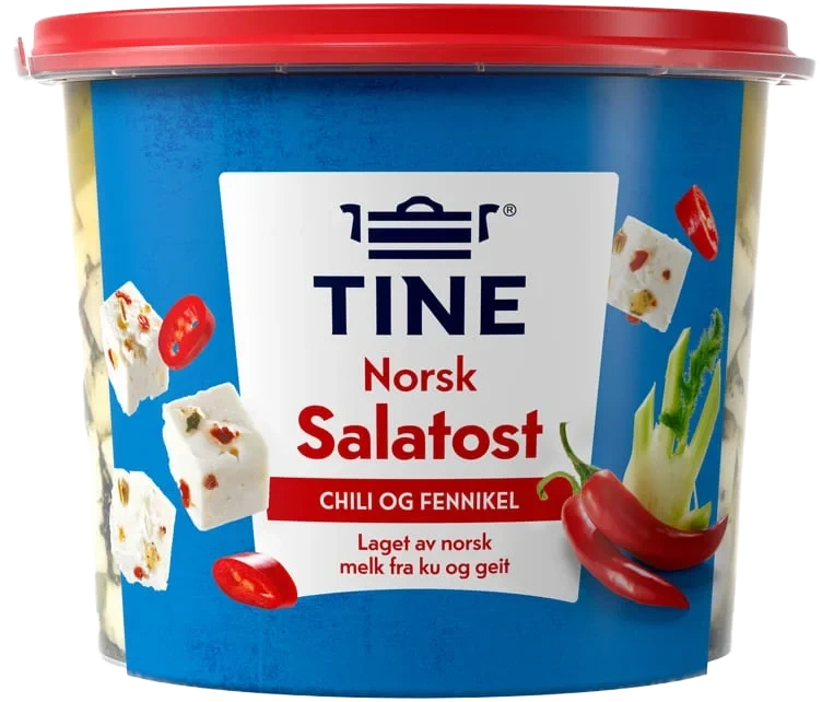 Salatost Chili&Fenikkel 220g Tine
