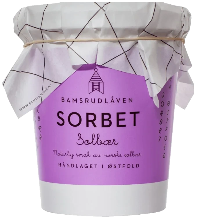 Solbærsorbet 500ml Bamsrudlåven Gårdsis