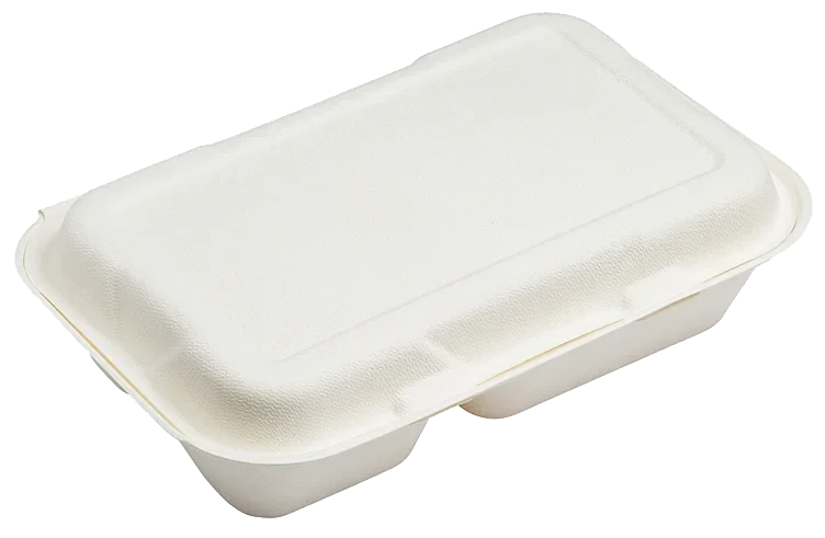Varmmatboks 2rom fiber 1200ml 25.1x16.6x6.3cm   50stk
