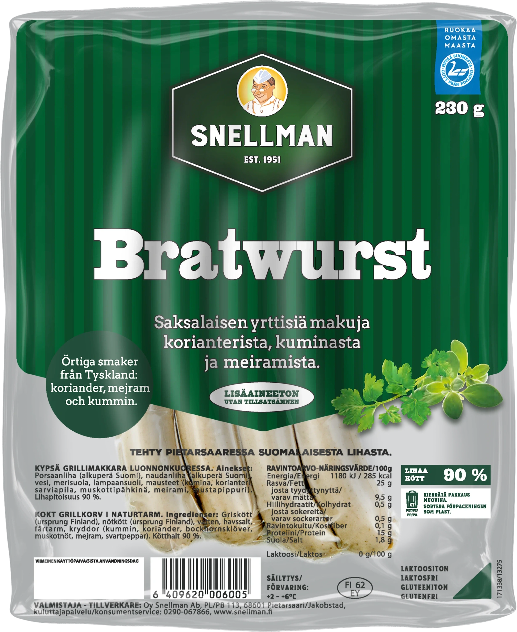 Bratwurst grillkorv