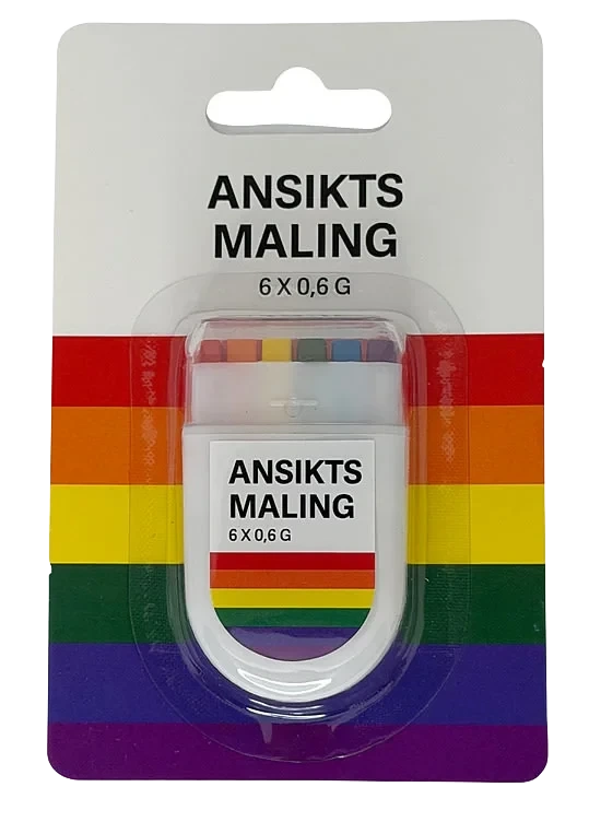 Ansiktsmaling Regnbuefarget