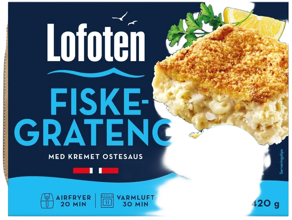 Klassisk fiskegrateng Med kremet ostesaus, 420 g