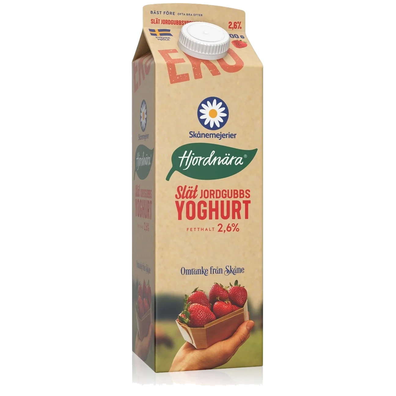 Ekologisk slät jordgubbsyoghurt