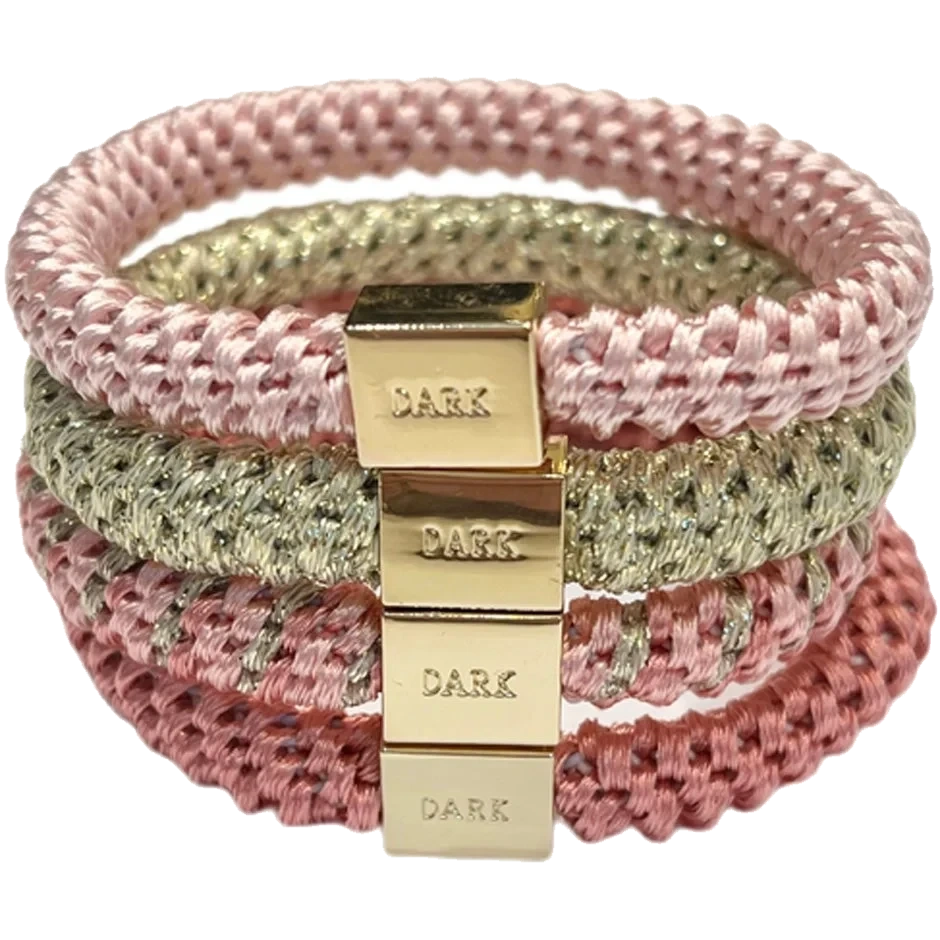 Dark Fat Hair Ties 4 Pk Combo