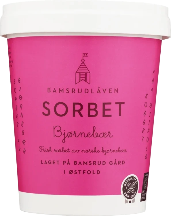 Bjørnebærsorbet 0,5l Bamsrudlåven