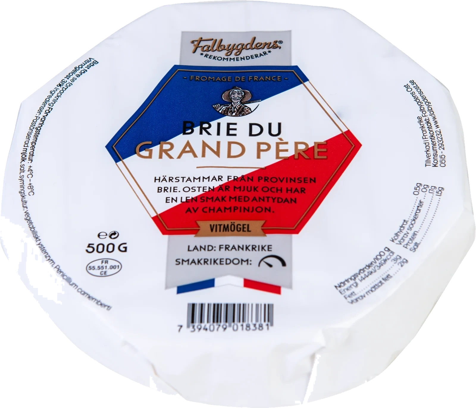 Brie du grand père vitmögelost
