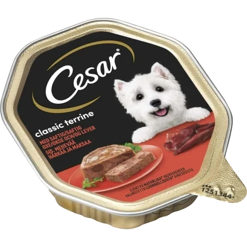 Oxkött & Lever Classic Terrine Hundmat Våt