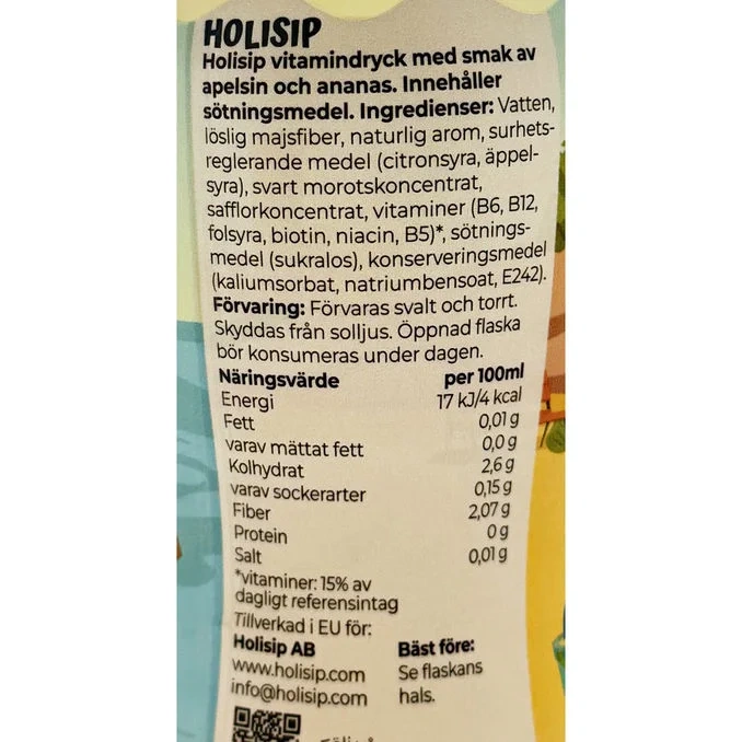 Fruktig Vitamindryck Apelsin-Ananas 12-pack
