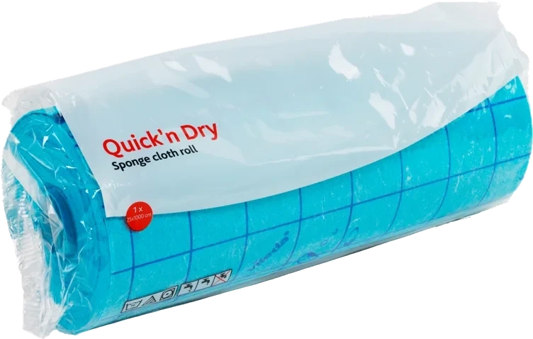 Quick & Dry Klut Rull Blå 10m