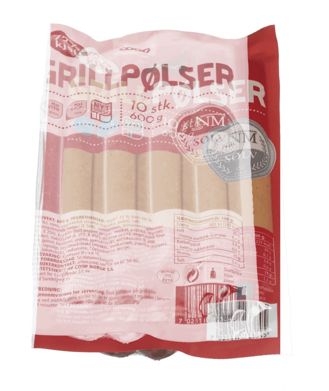Coop Reale Grillpølser 600g