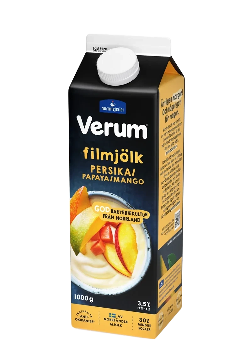 Filmjölk 3.6% Persika/Papaya/Mango