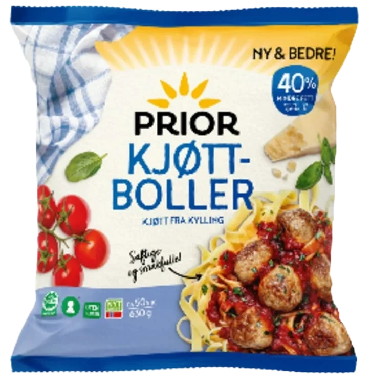 Kjøttboller Av Kylling 630g Prior