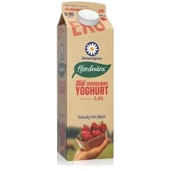 Ekologisk slät jordgubbsyoghurt