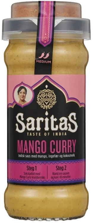 Mango Curry 360 g med Toppkrydder Saritas