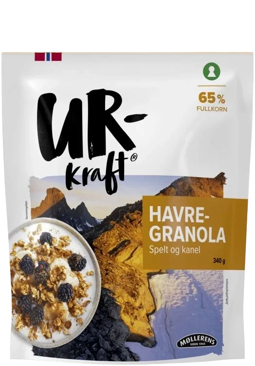 Havregranola Spelt&Kanel 340g Urkraft