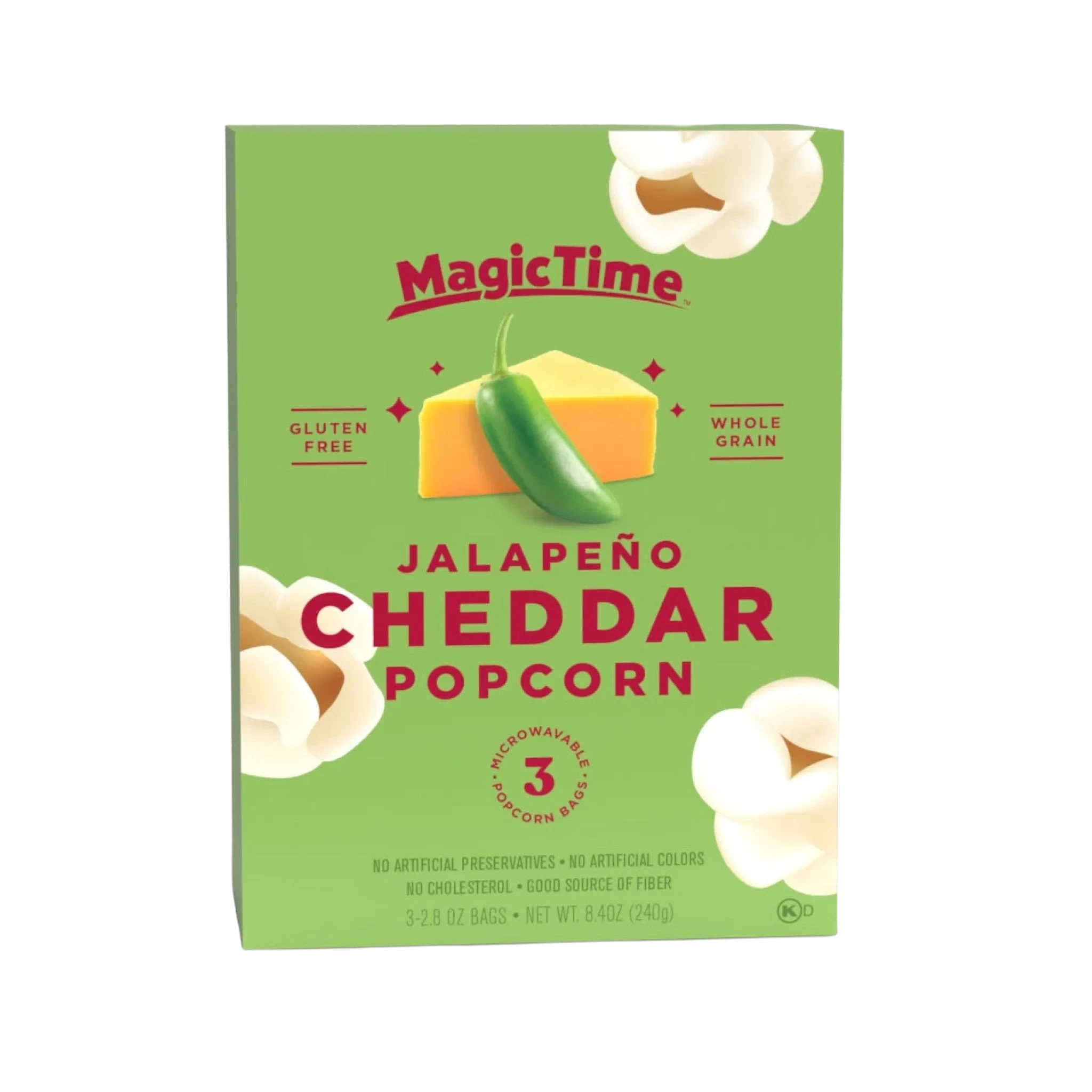 Magic Time Jalapeño Cheddar Popcorn 3-pack 240 g