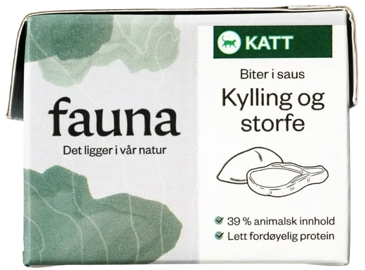 Fauna Katt Våtfor Kylling&Storfe 90g