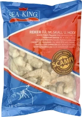 Scampi 16/20 rå med skall uten hode   750g