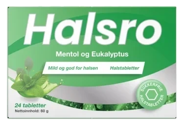 Halsro Eukalyptus & mentol, 24 tabletter