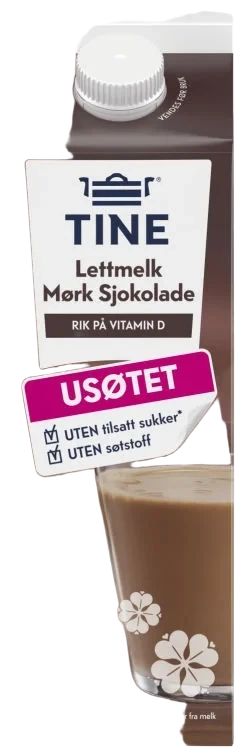 Sjokolademelk Mørk uten 1l Tine