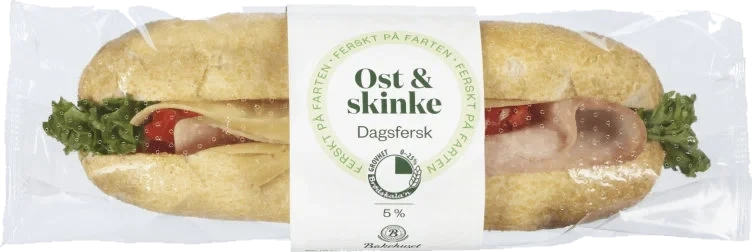 Baguette Fin Ost&Skinke 190g Bakehuset