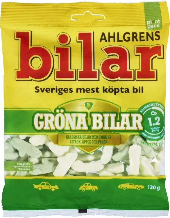 Ahlgrens Biler 130g Grønne Biler