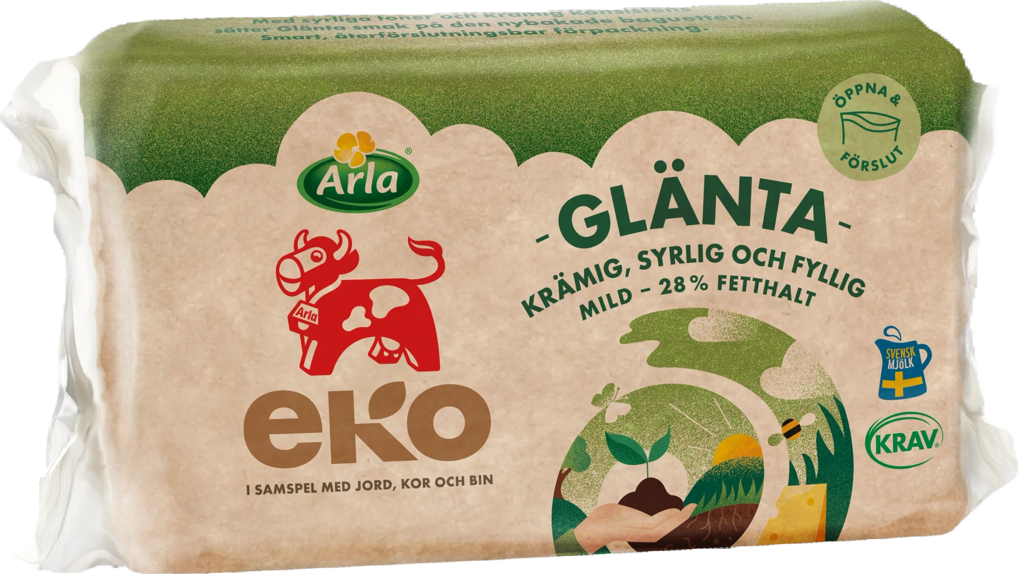 Glänta eko ost 28% ca 500 g