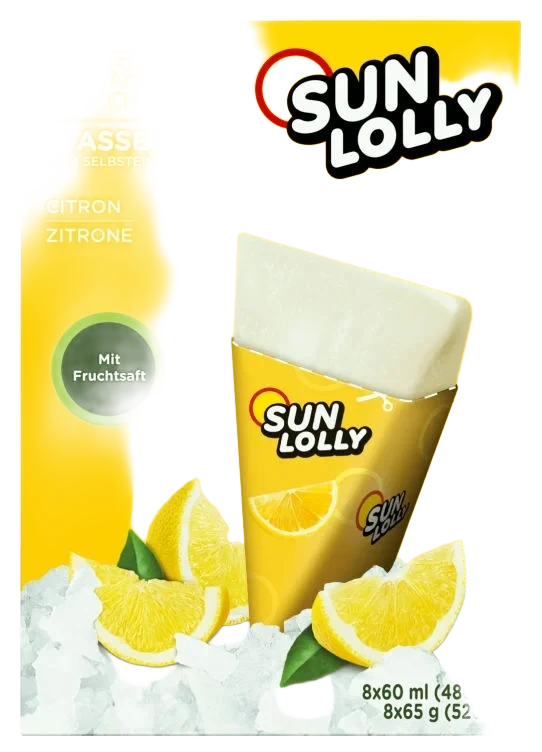 Sun Lolly Lemon 8stk