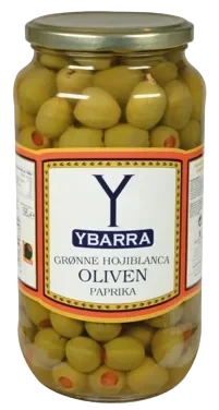 Ybarra Grønne Oliven med Pimento 6x935g