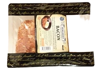 Bacon skivat torrsaltat tråg