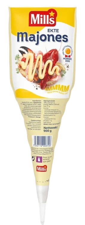 Ekte Majones Sprøytepose 900g Mills