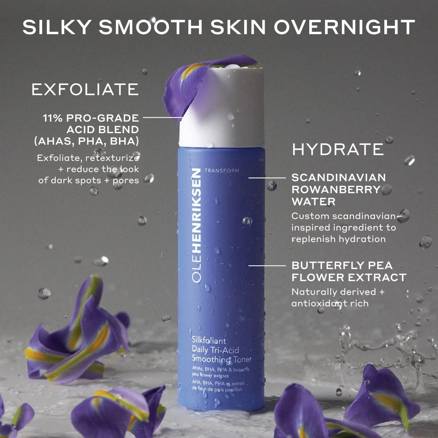 Ole Henriksen Silkfoliant Daily Tri-Acid Smoothing Toner With Mandelic Acid 65 ml