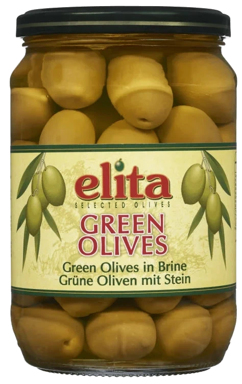 Oliven Grønne m/Sten 700g Elita