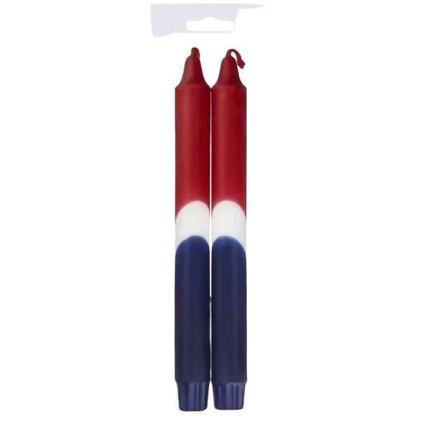 Kronelys 17.mai 24cm 2stk Unik
