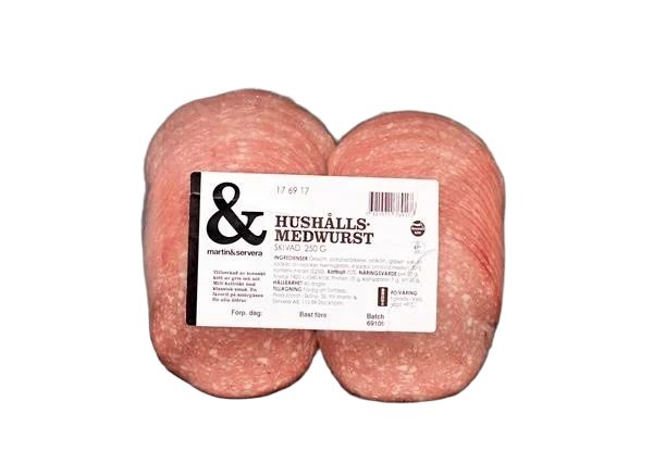 Hushållsmedwurst skivad