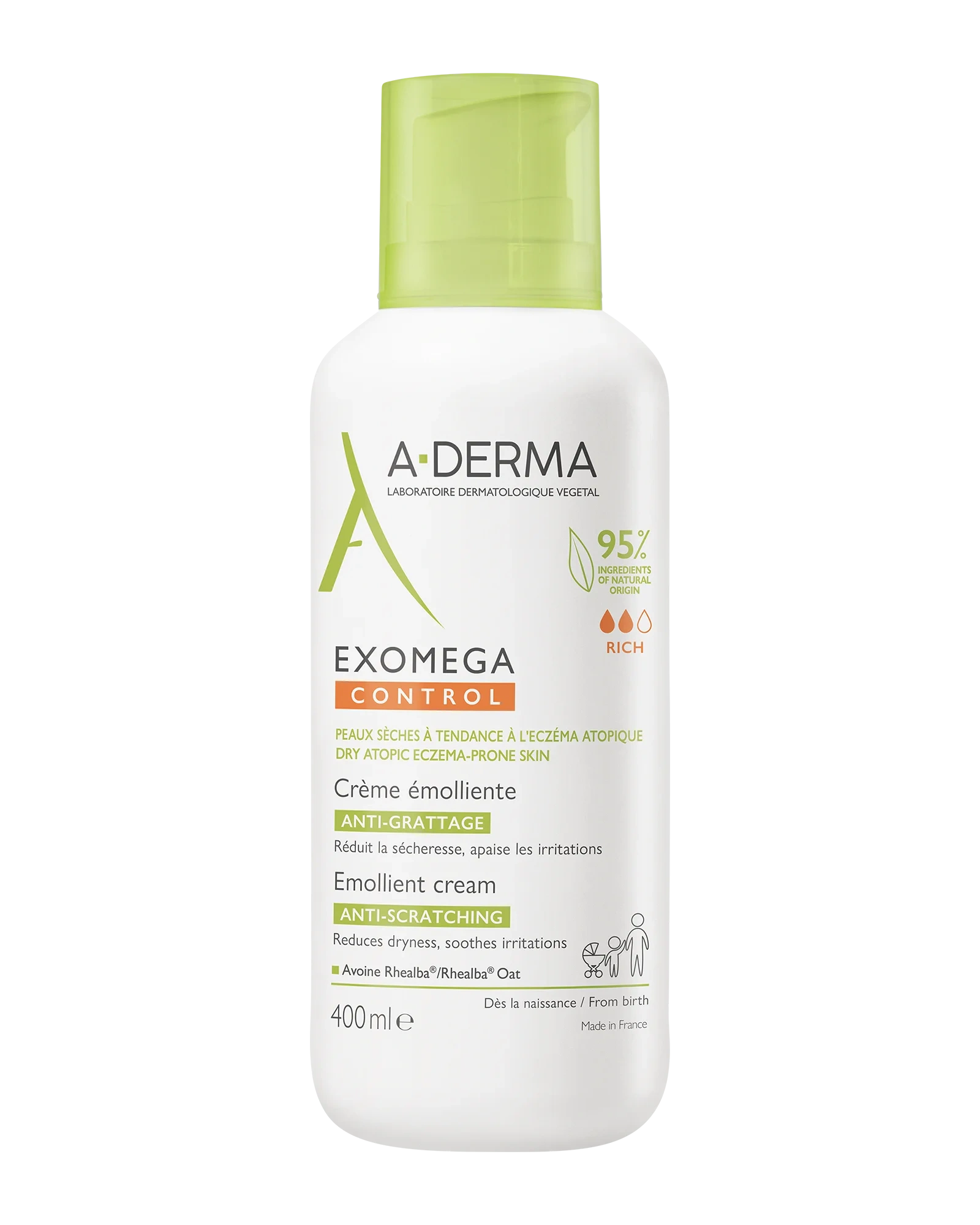 A-Derma Exomega Control Cream fuktighetskrem 400 ml